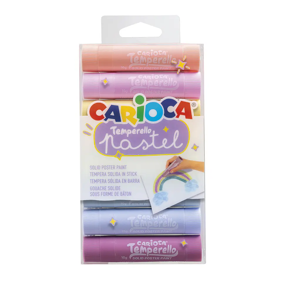 Témperas Sólidas Carioca Temperello Pastel 8 Unidades Por Mayor 1
