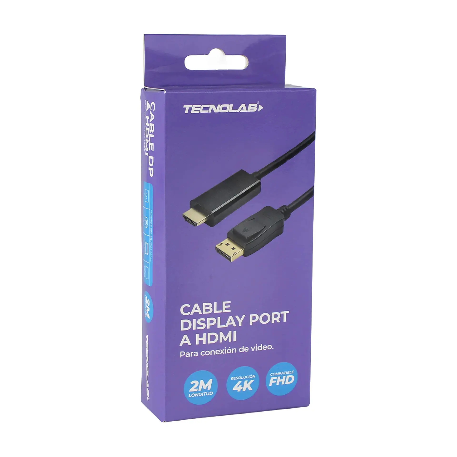 Cable DisplayPort a HDMI 4K 2m TecnoLab 03-TL784 5