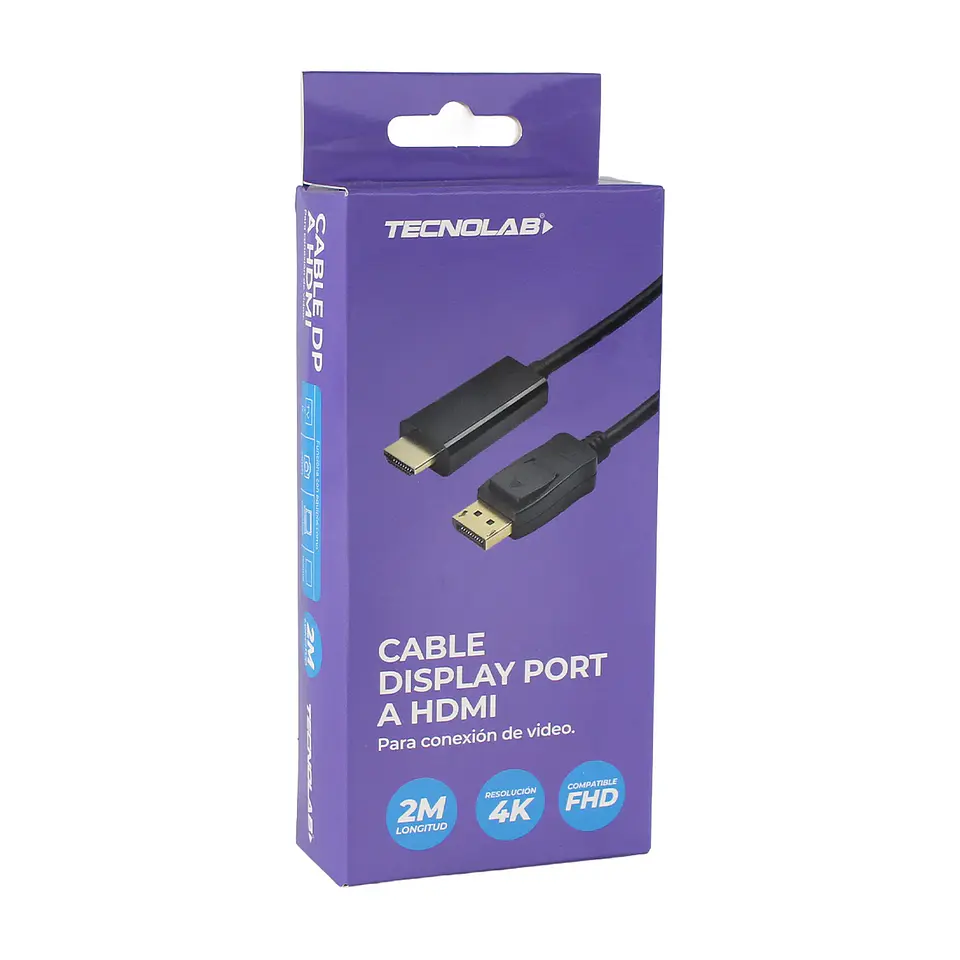 Cable DisplayPort a HDMI 4K 2m TecnoLab 03-TL784 5