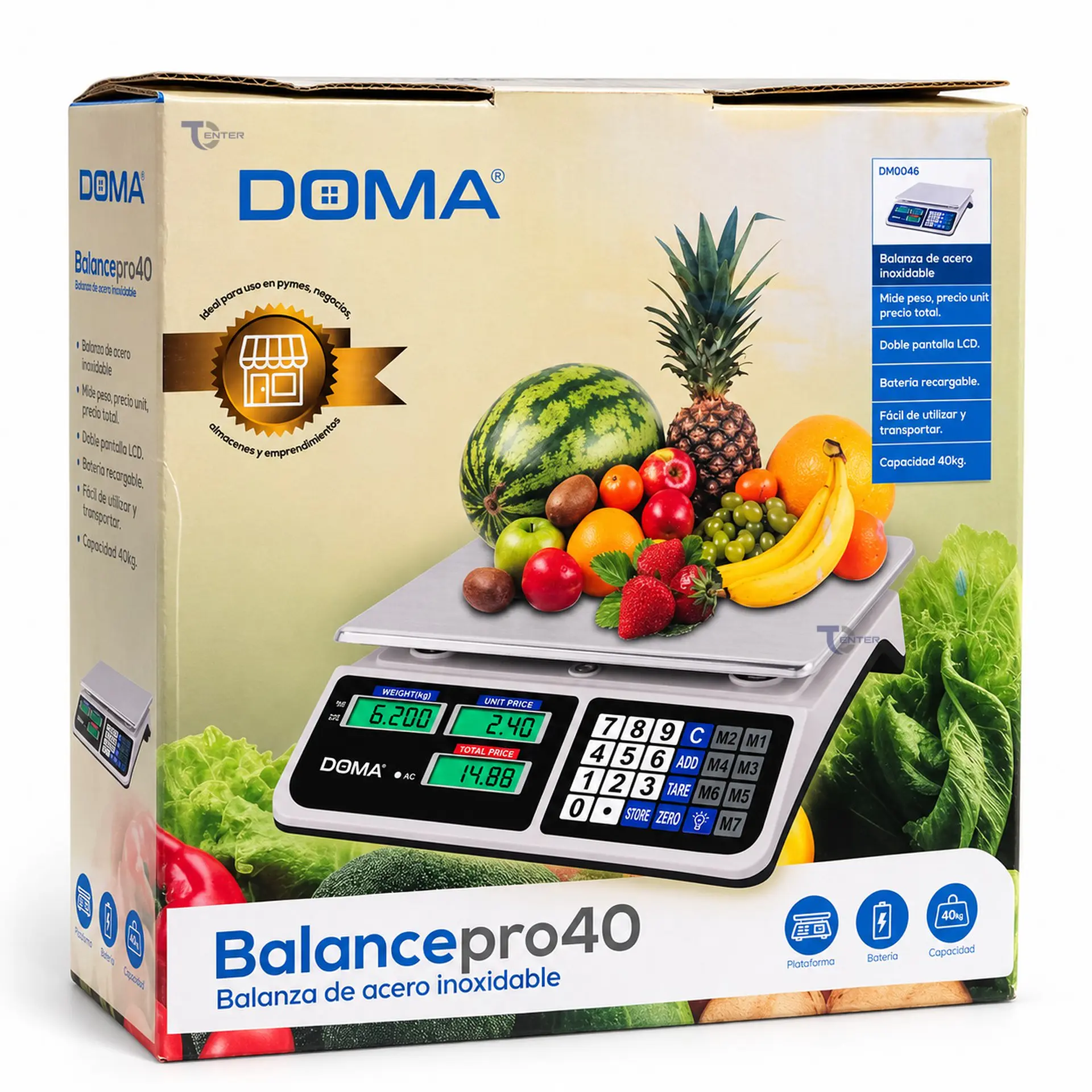 Balanza Digital 40 kg Doma DM0046 Doble Pantalla 5