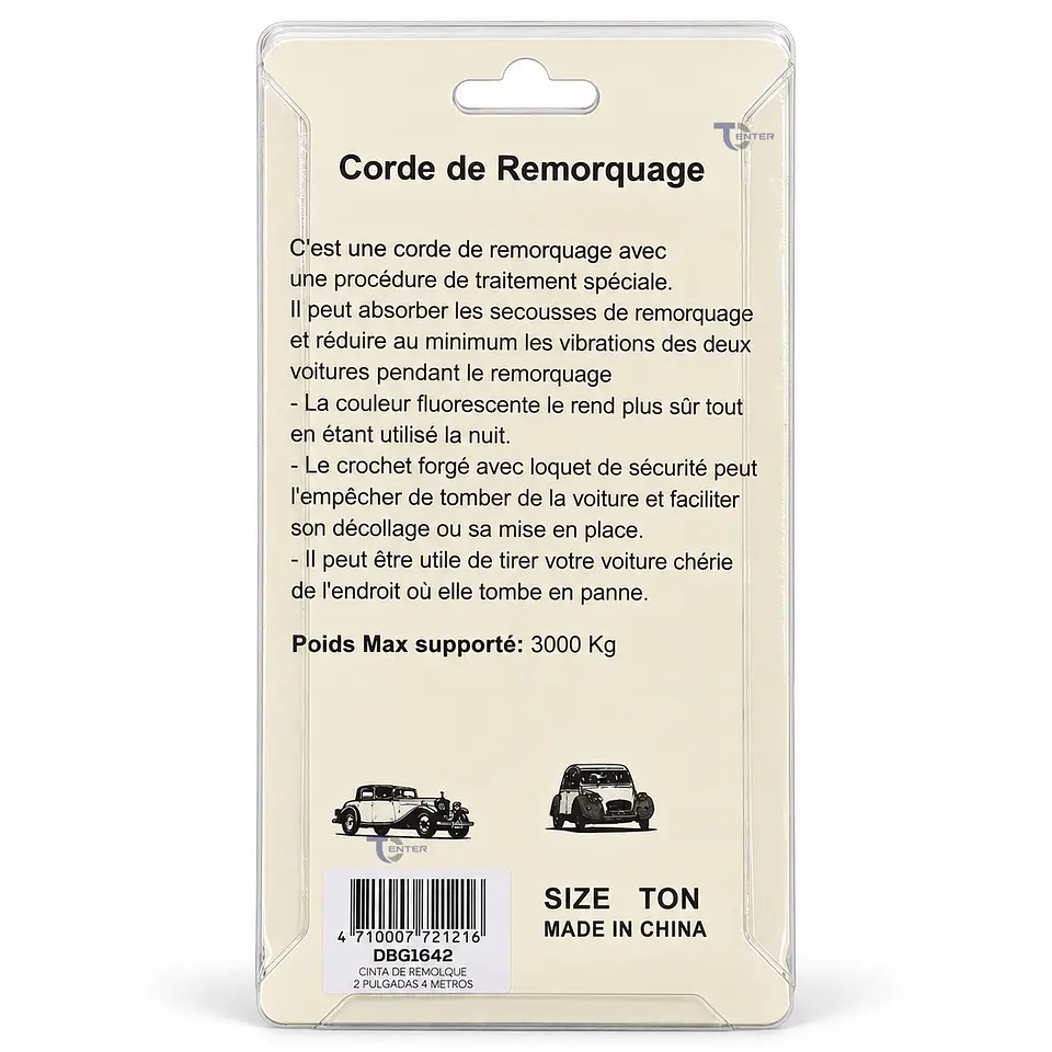 Correa Eslinga de Remolque 3 m 3000 kg Genérico DBG1642 5