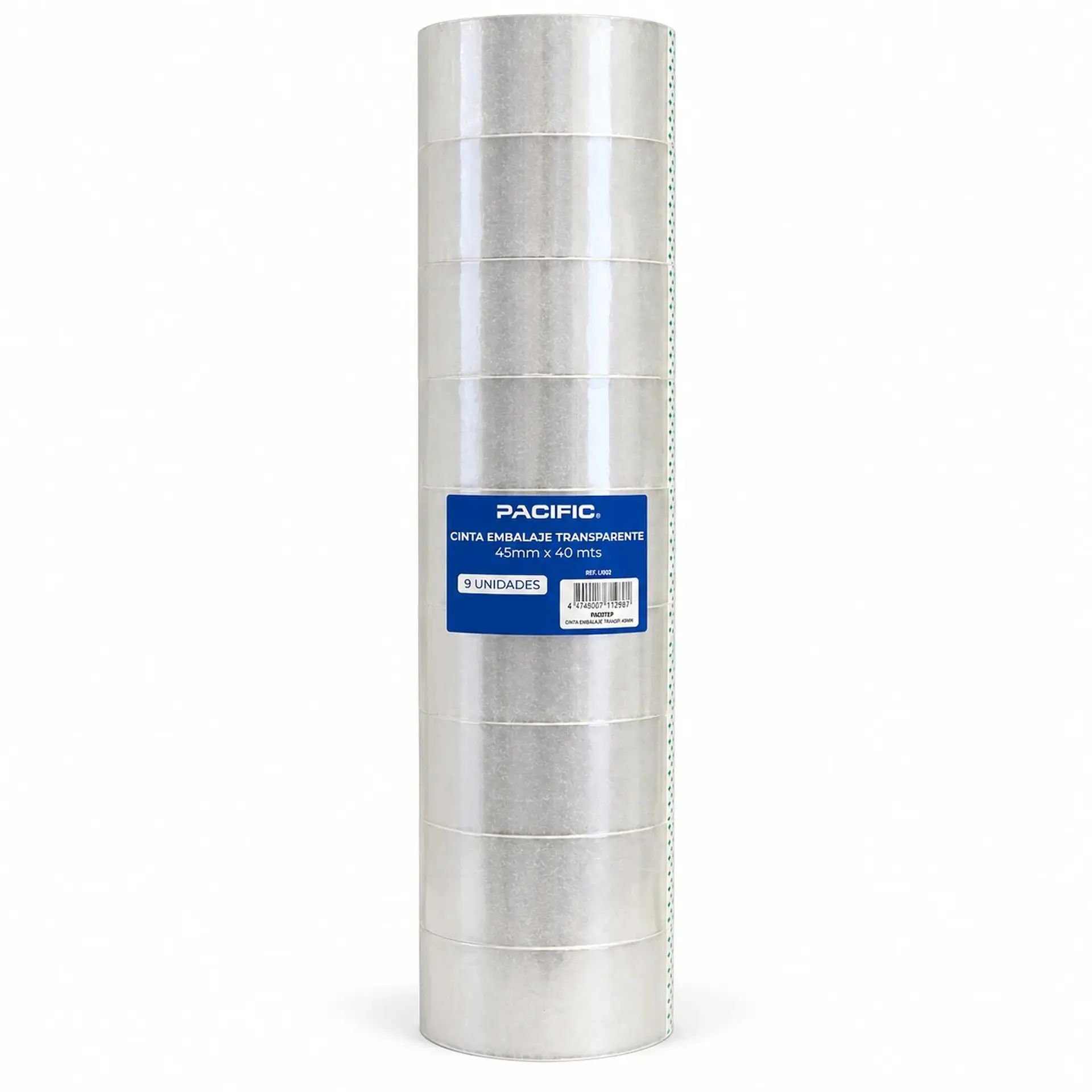 Pack 9 Cintas de Embalaje Transparente Pacific 45mm x 40m 2