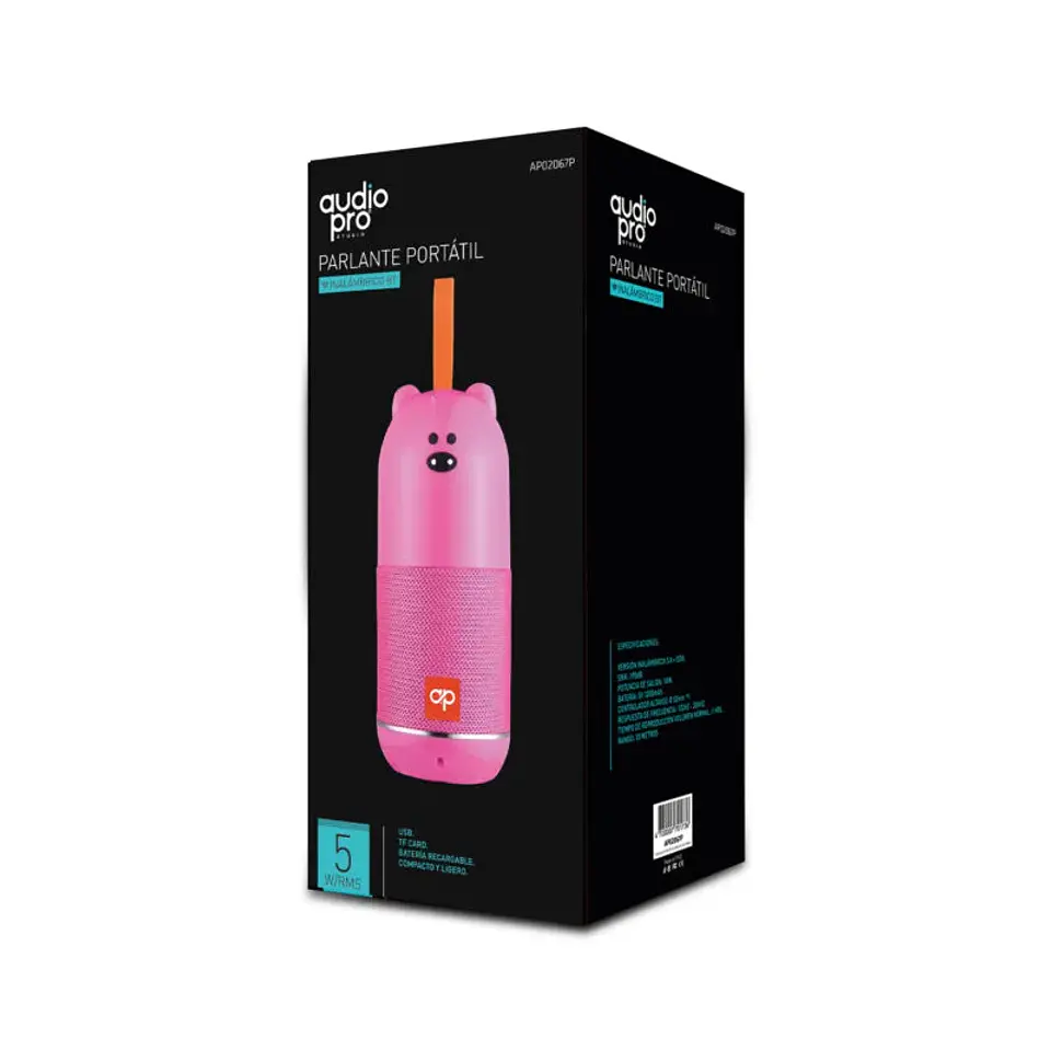Parlante portátil AudioPro AP02067P Bluetooth USB 2
