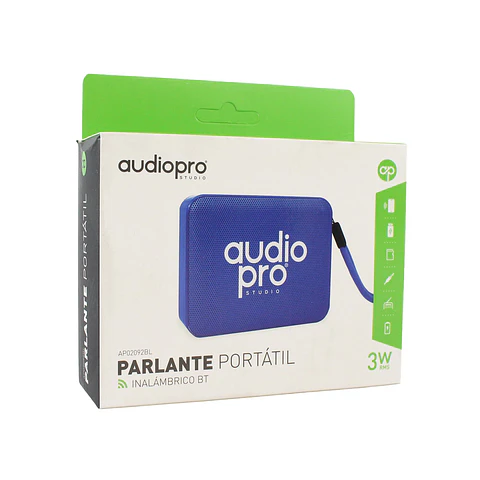 Parlante portátil AudioPro AP02092BL Bluetooth FM