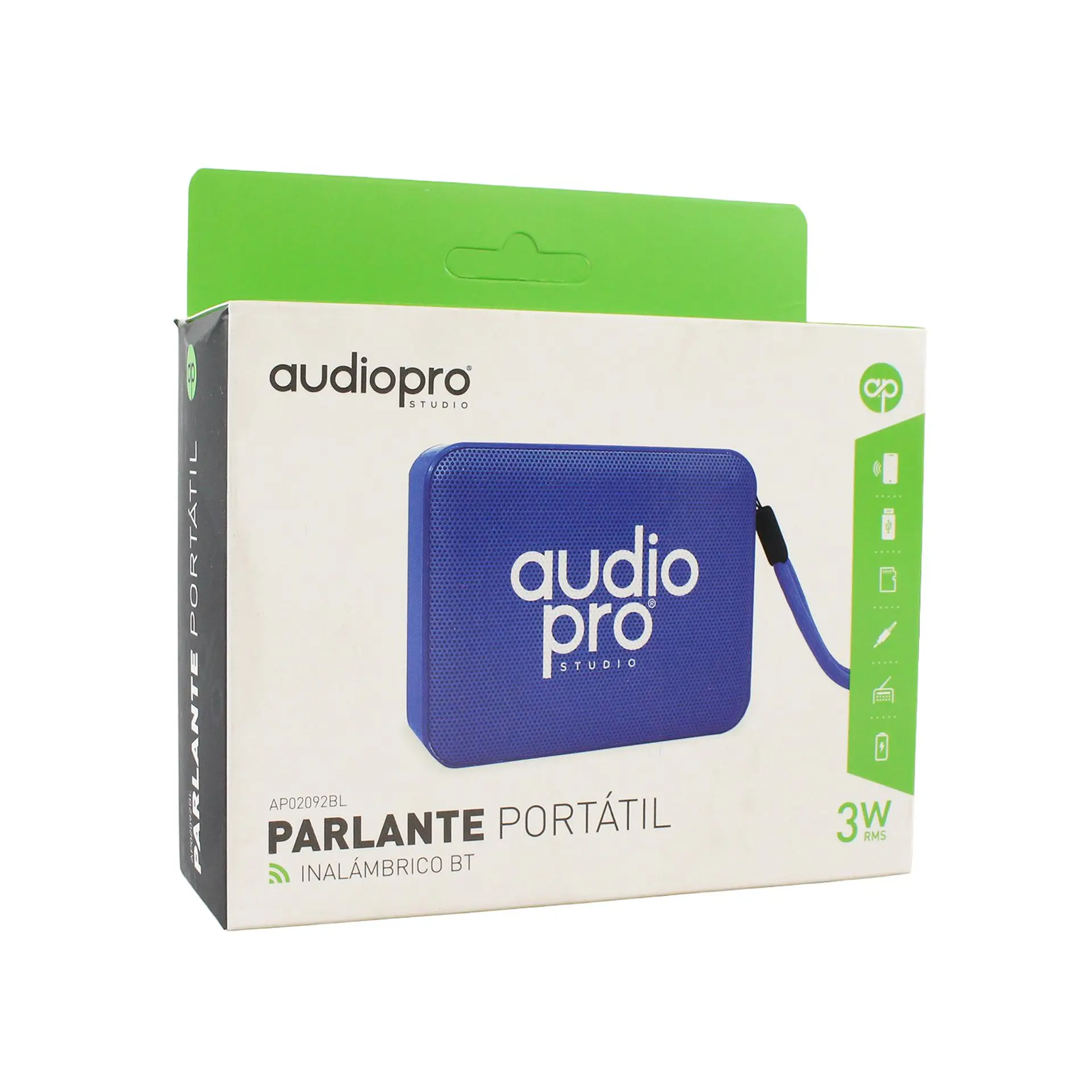 Parlante portátil AudioPro AP02092BL Bluetooth FM 2