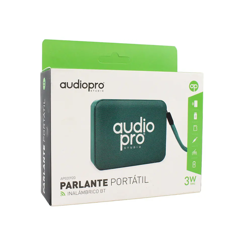Parlante portátil AudioPro AP02092G Bluetooth FM 2