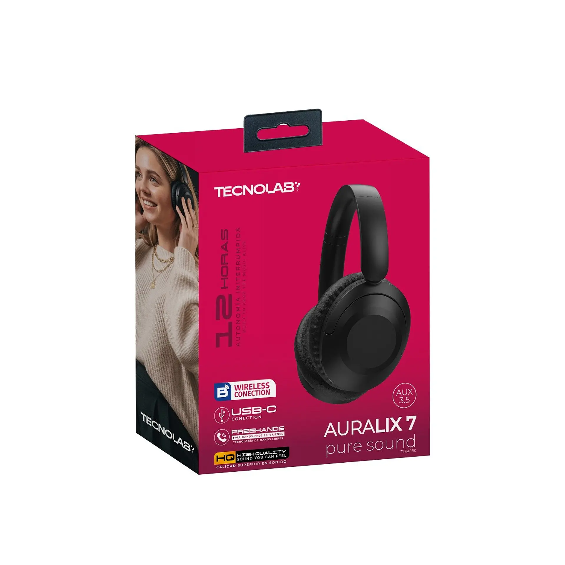 Audífonos Inalámbricos de diadema Tecnolab 03-TL642BK 1
