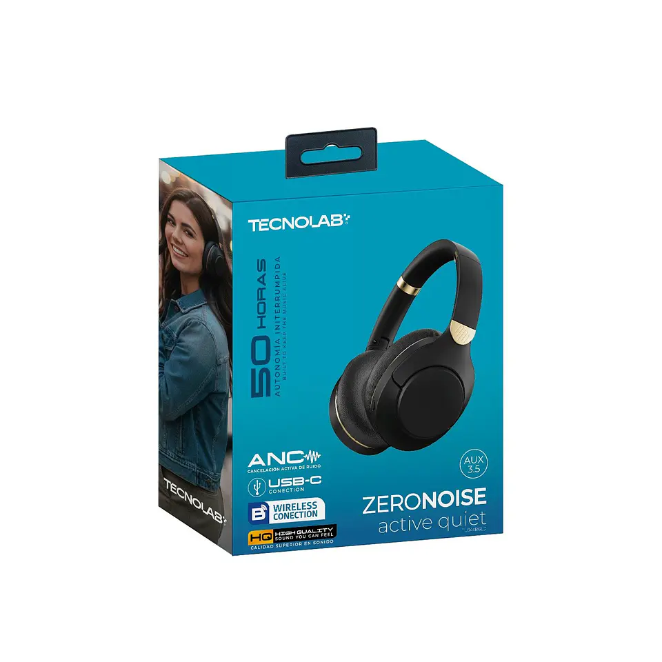 Audífonos Inalámbricos Over-ear Tecnolab 03-TL644BK-GL 1
