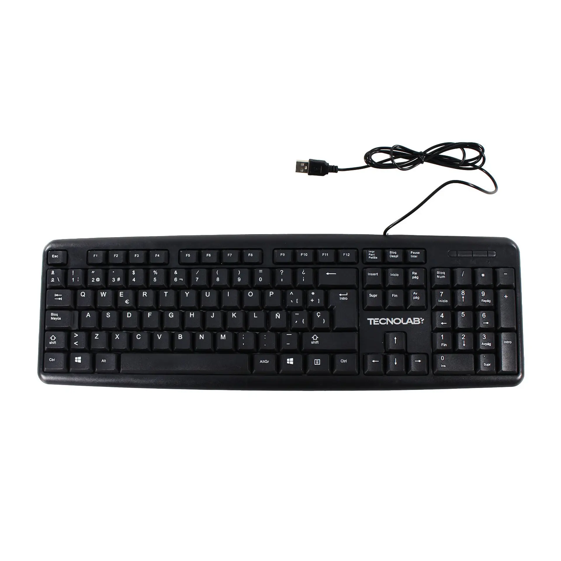 Teclado de Escritorio Alámbrico 100% TecnoLab 03-TL857 2
