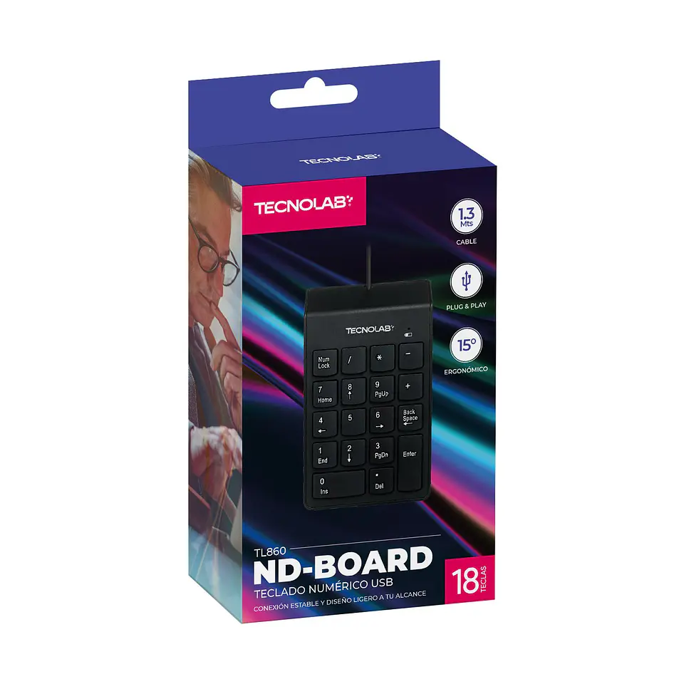 Teclado Numérico USB (Modelo TL860) TecnoLab 03-TL860 1