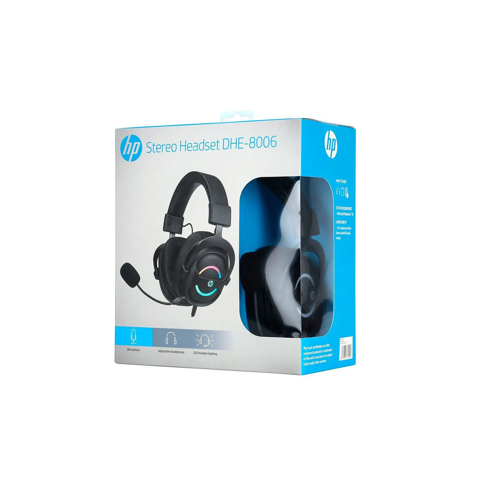 Audífono Dhe-8006, RGB, con Micrófono HP 09-DHE-8006 4