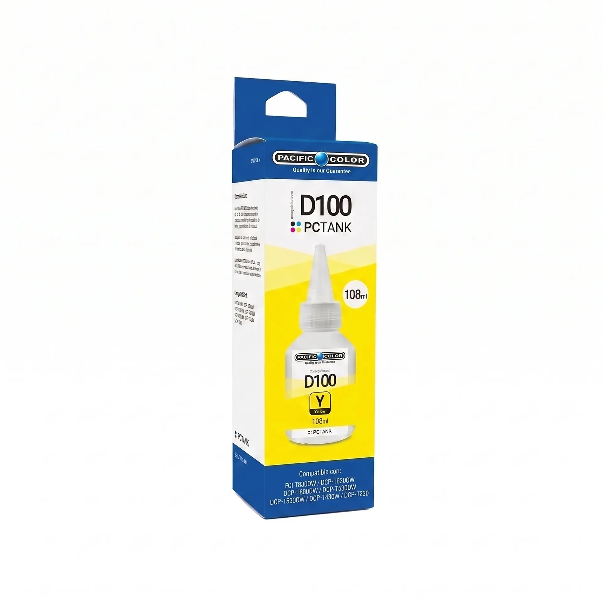Botella de Tinta Compatible Pacific Color 02-BTBRD100Y 1