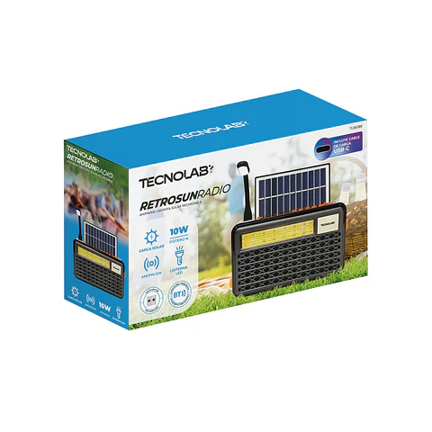 Radio portátil y parlante de emergencias TecnoLab 03-TL865BK