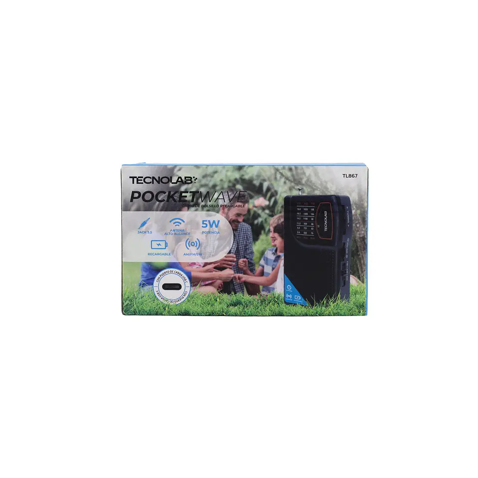 Radio portátil de bolsillo recargable TecnoLab 03-TL867 5