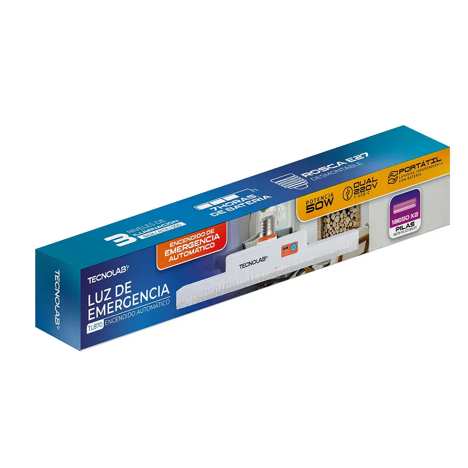 Lámpara LED de emergencia multifunción TecnoLab 03-TL870 1
