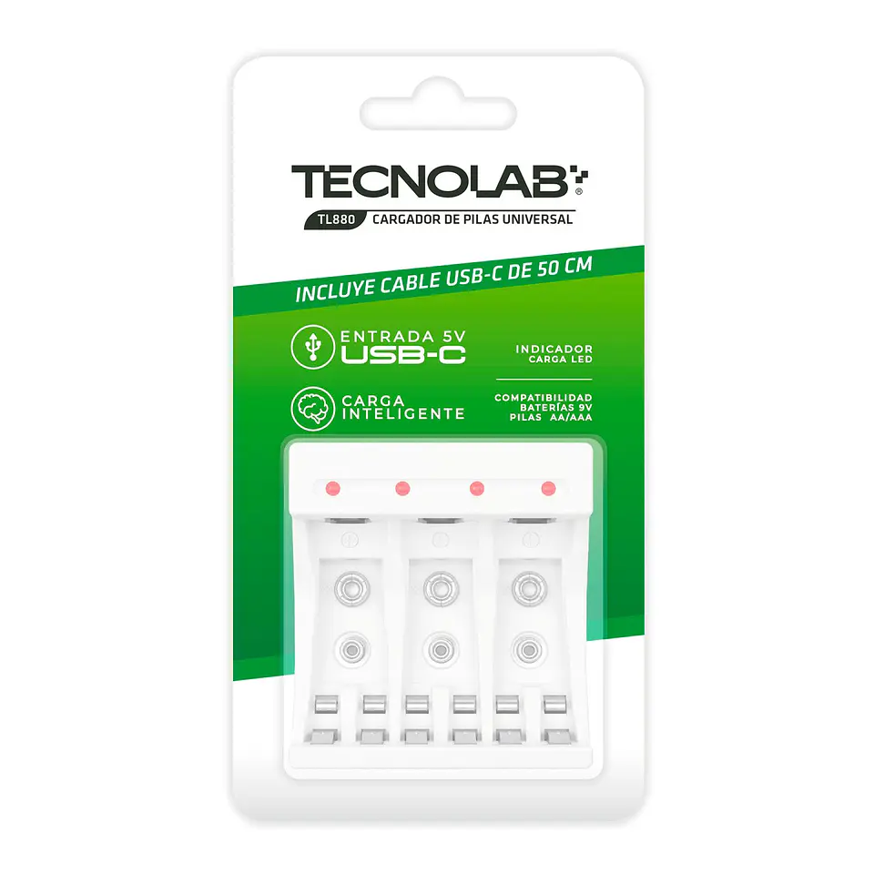 Cargador de Pilas y Baterías Universal TecnoLab 03-TL880 1