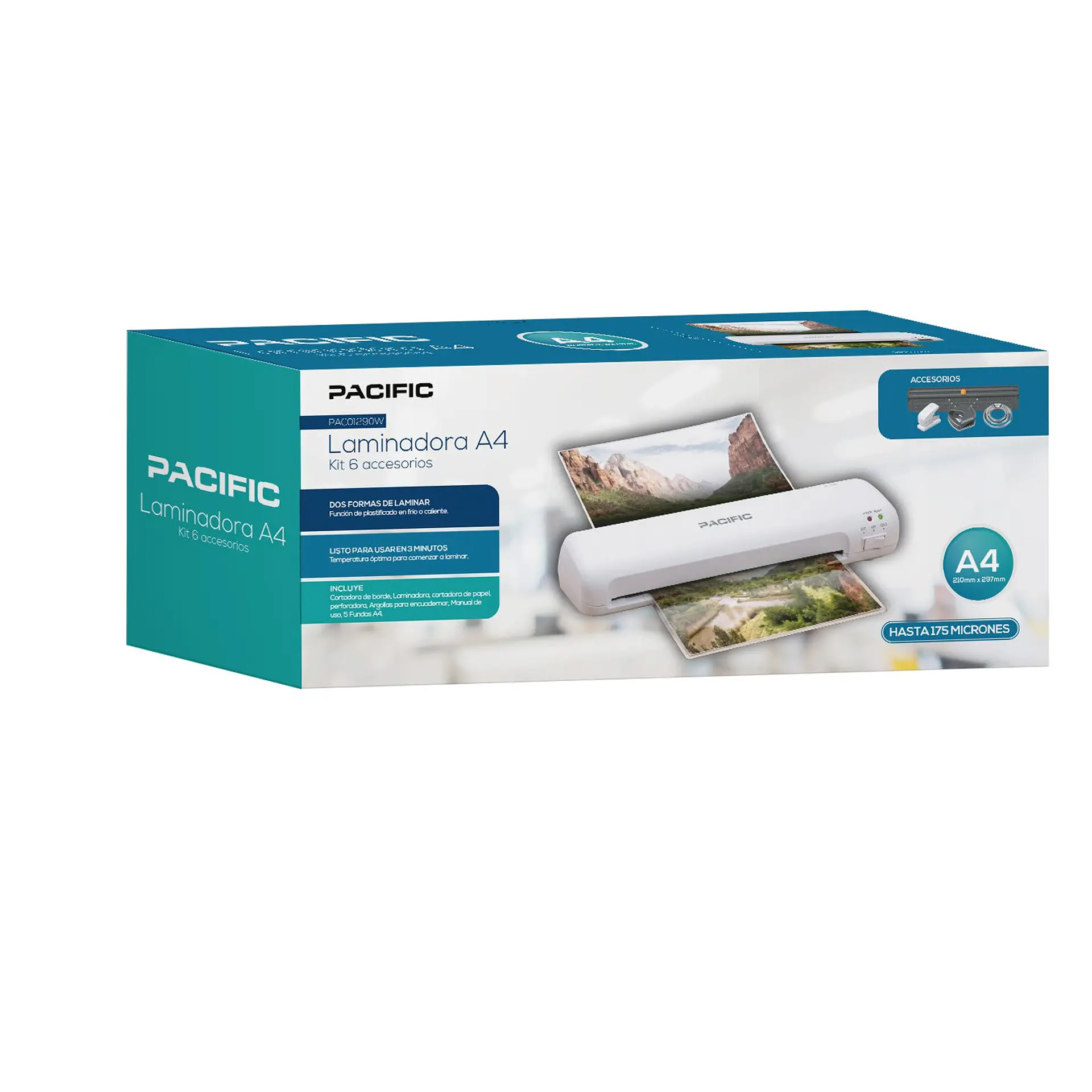 Plastificadora / Laminadora Térmica A4 Pacific 12-PAC01290W 1