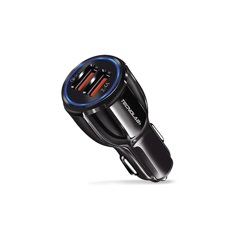 Cargador auto USB QC 3.0 TecnoLab 03-TL048BK