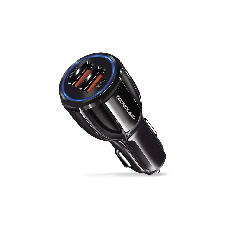 Cargador auto USB QC 3.0 TecnoLab 03-TL048BK 1