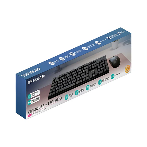 Kit teclado y mouse inalámbrico TecnoLab TL645
