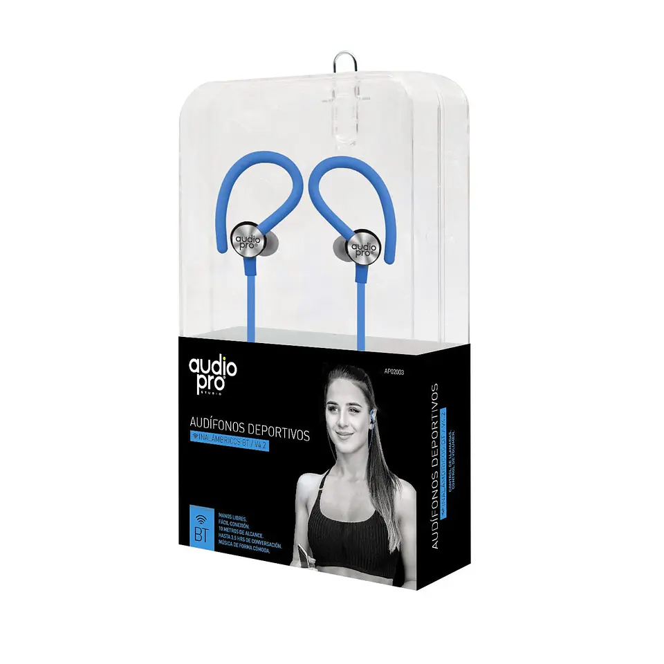 Audífonos In-Ear BT Deportivos AudioPro 03-AP02003BL 1