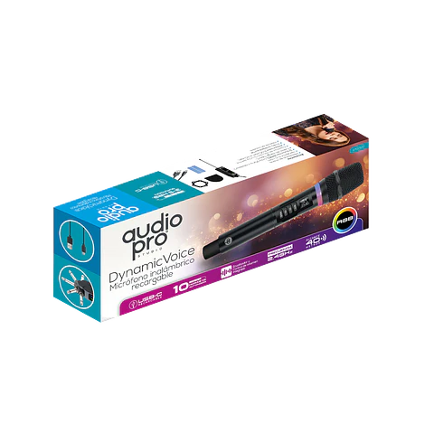 Micrófono Inalámbrico de Mano Recargable AudioPro 03-AP02120