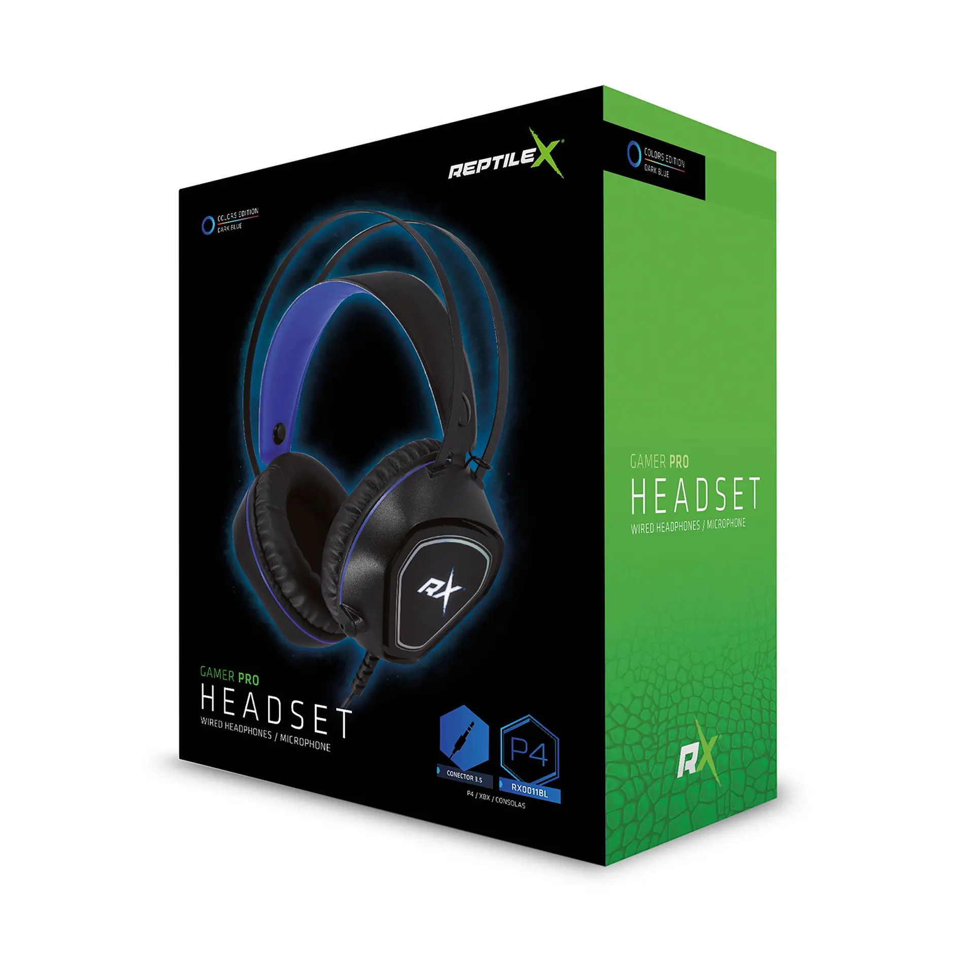 Audífonos Reptile X Gamer pro con mic ReptileX 03-RX0011BL 1