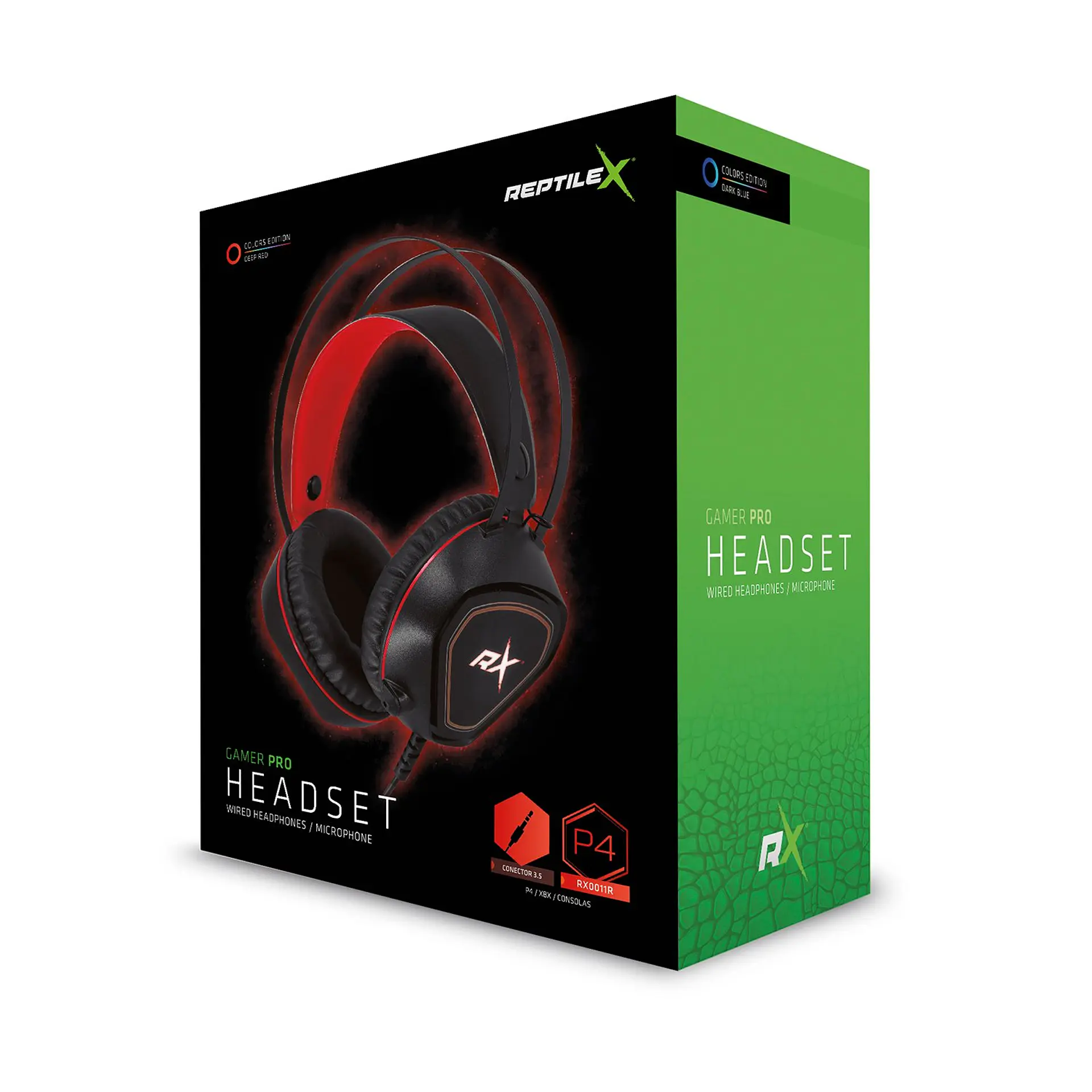Audífonos Reptile X Gamer pro con mic ReptileX 03-RX0011R 1