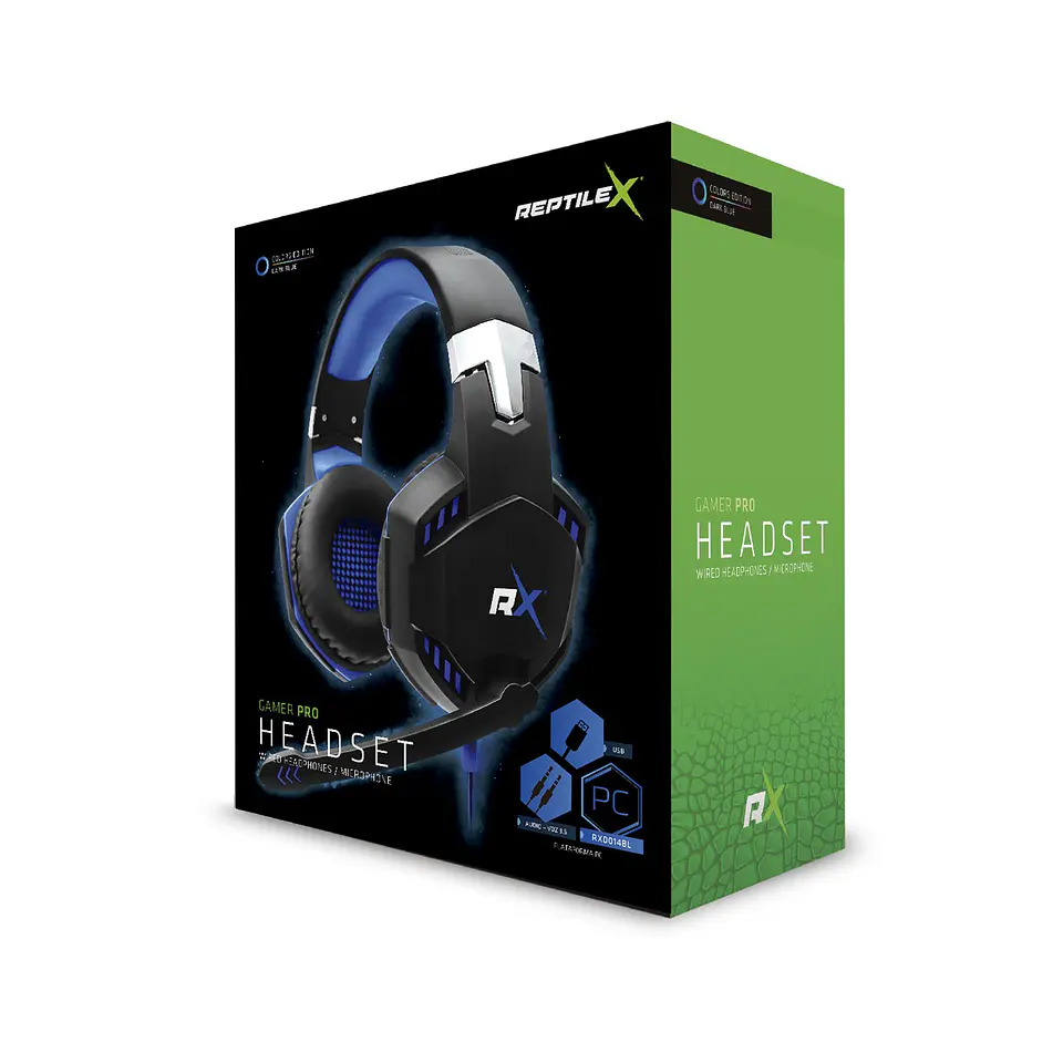 Audífono Reptile X con micrófono, USB ReptileX 03-RX0014BL 3