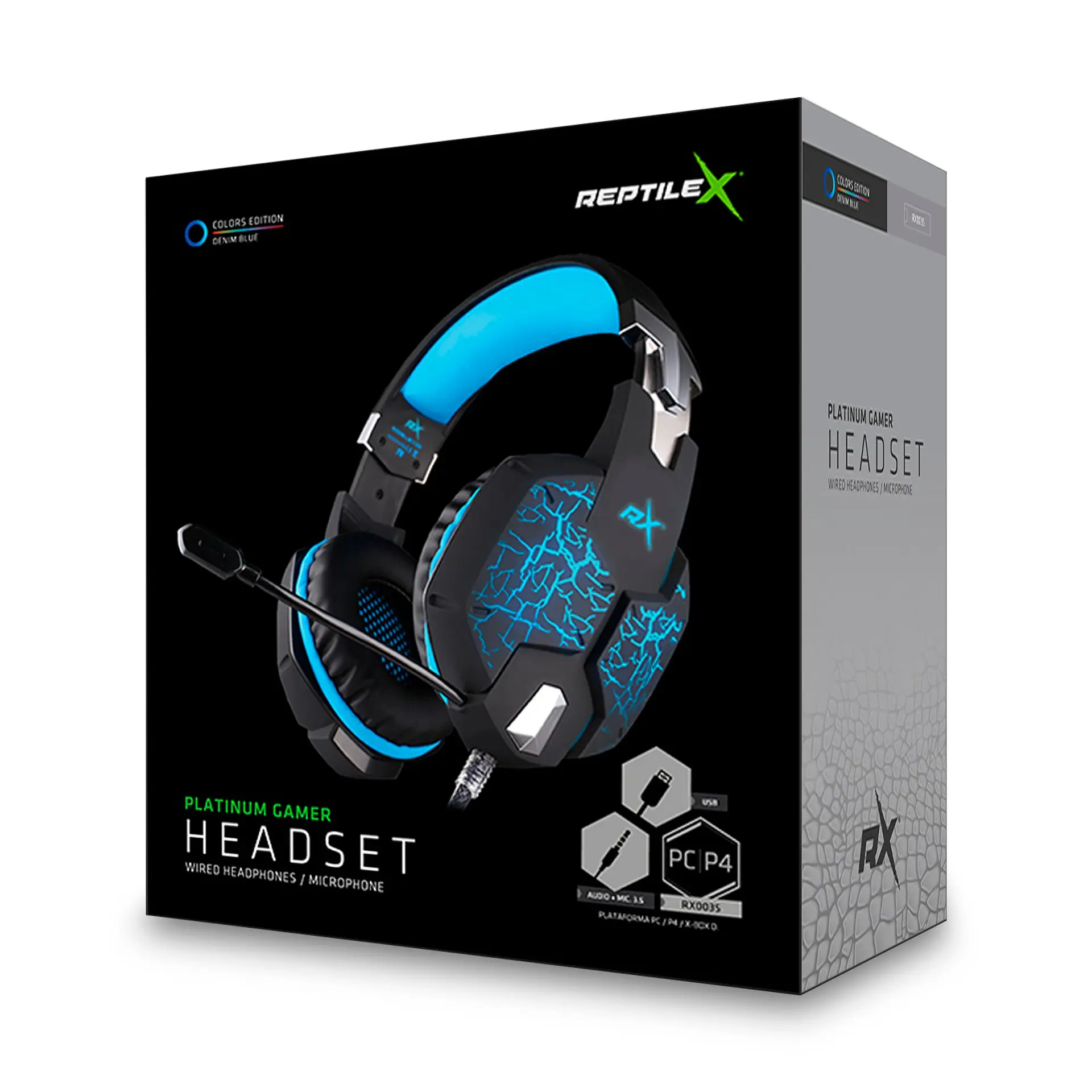 Audífono Gamer Con Led y Micrófono ReptileX 03-RX0035 1