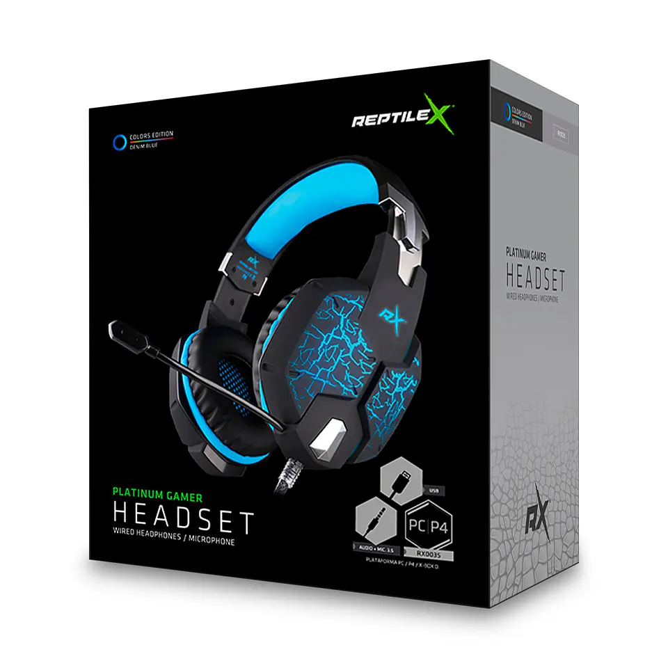 Audífono Gamer Con Led y Micrófono ReptileX 03-RX0035 1