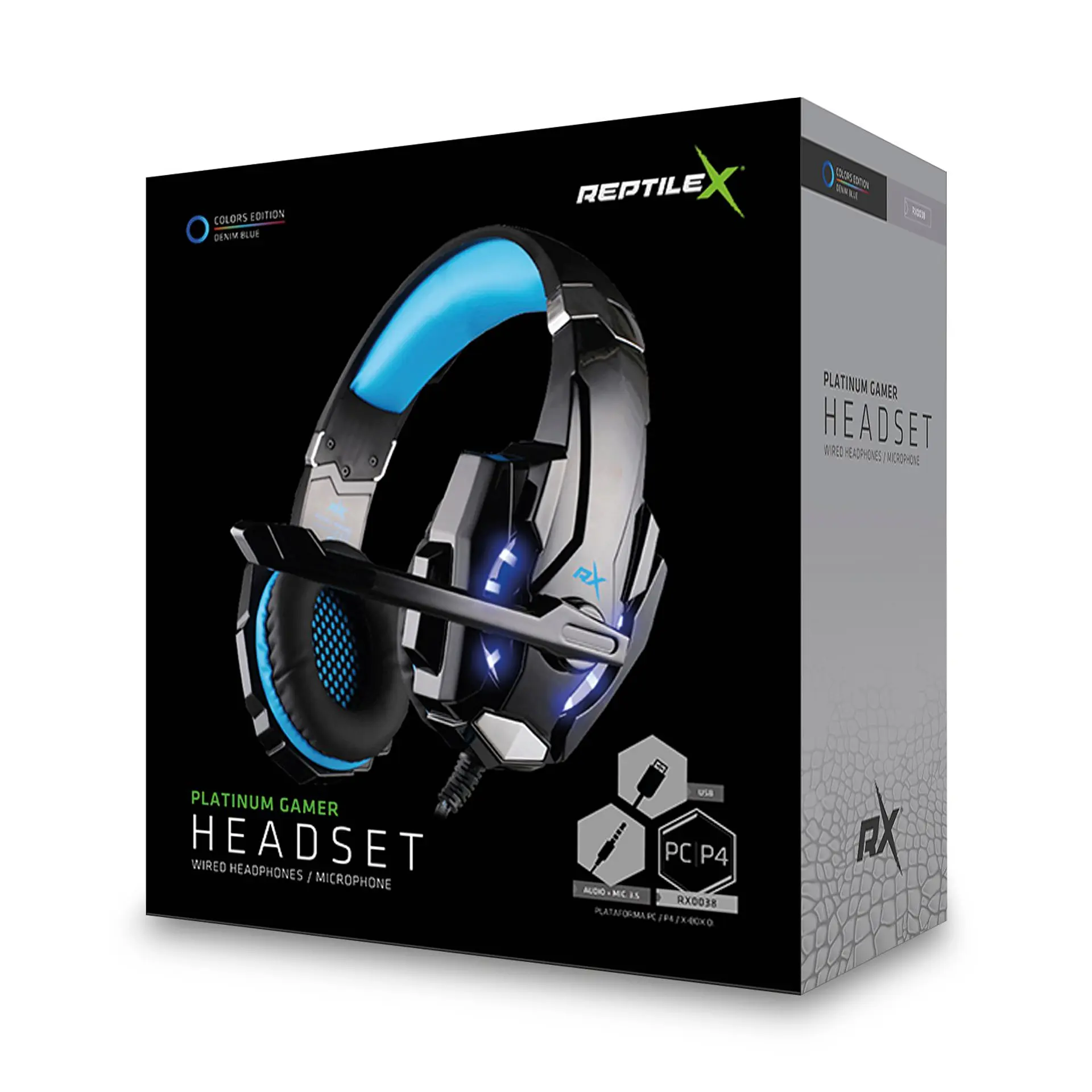 Audífono Gamer Con Led y Micrófono ReptileX 03-RX0038 1