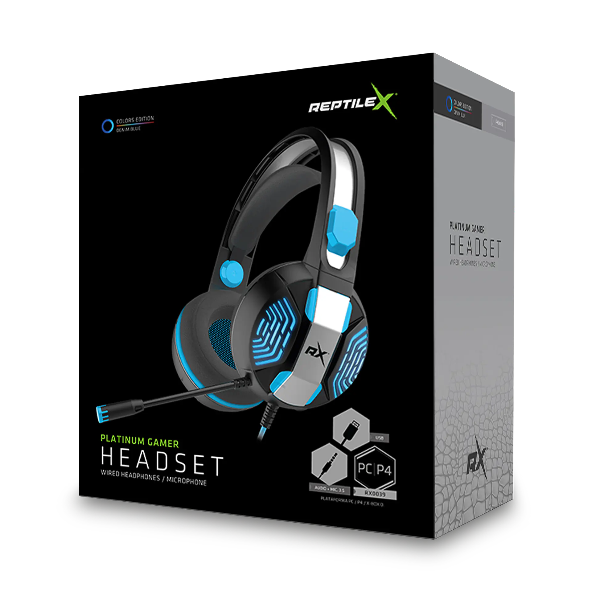 Audífono Gamer Con Led y Micrófono ReptileX 03-RX0039 1