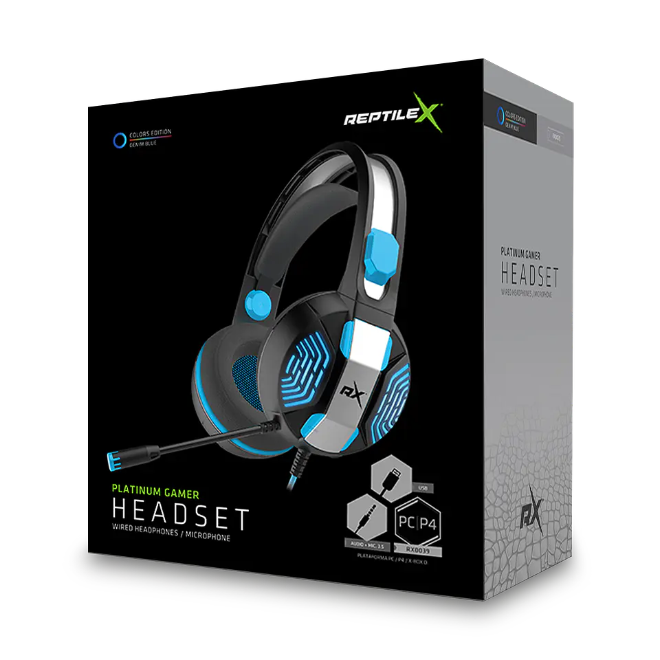 Audífono Gamer Con Led y Micrófono ReptileX 03-RX0039 1