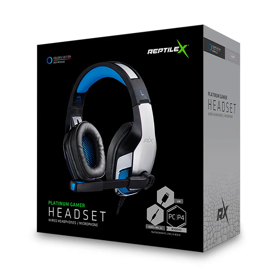 Audífono Gamer Con Led y Micrófono ReptileX 03-RX0040 1