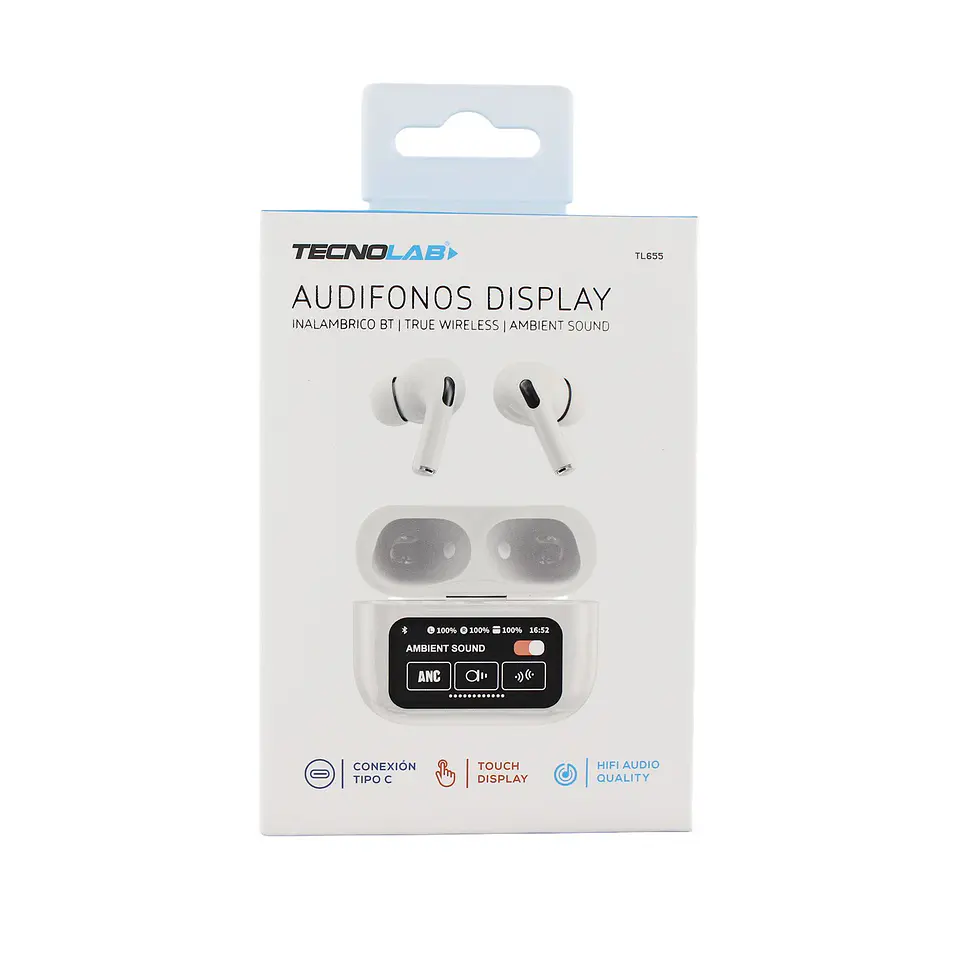 Audífono touch, BT, tipo C 10 m alcance TecnoLab 03-TL655 4