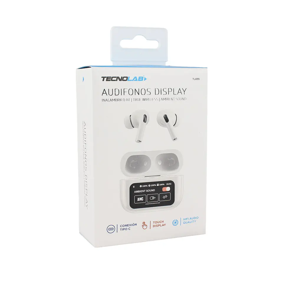 Audífono touch, BT, tipo C 10 m alcance TecnoLab 03-TL655 5