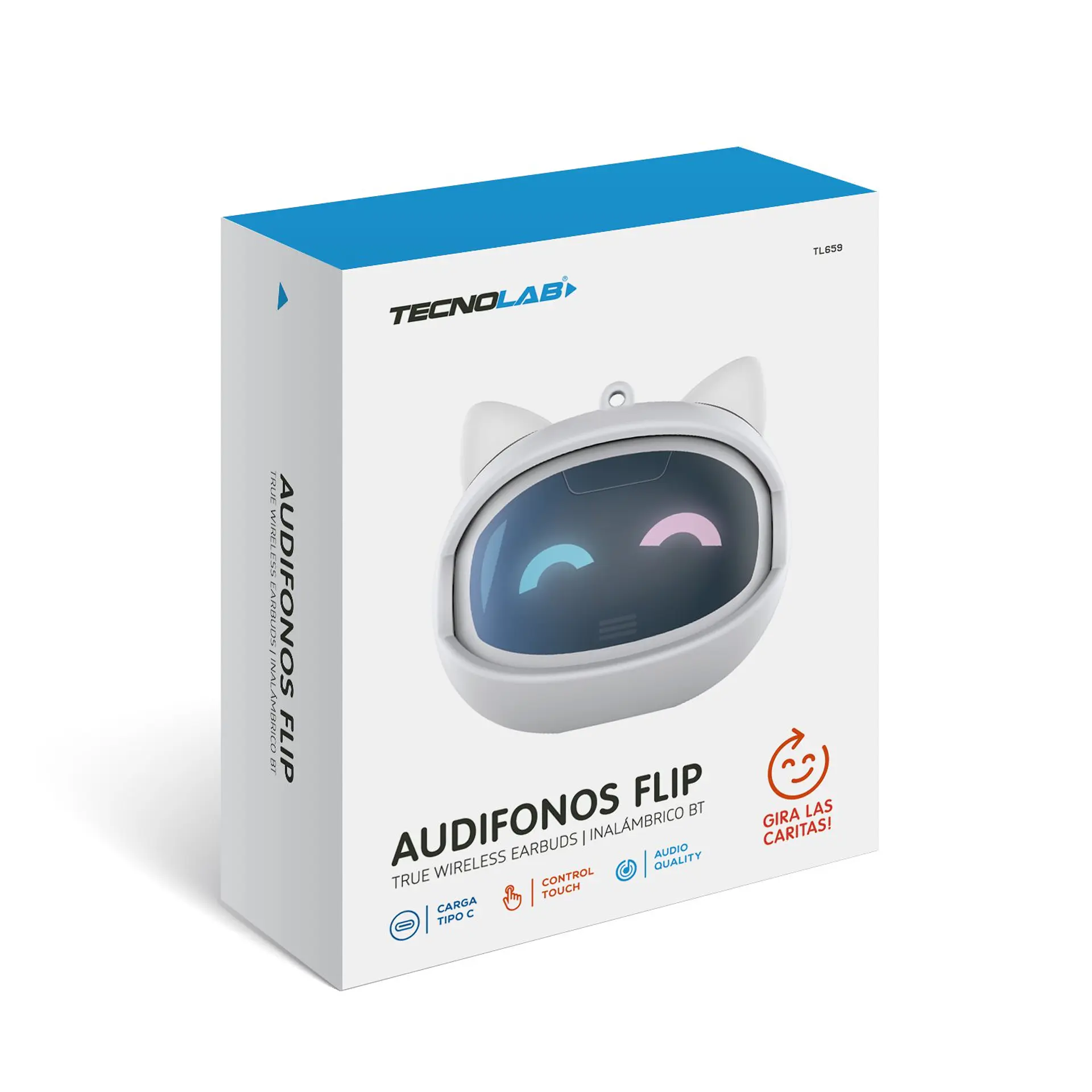 Audífonos robot BT 10mts, carga tipo C TecnoLab 03-TL659 7