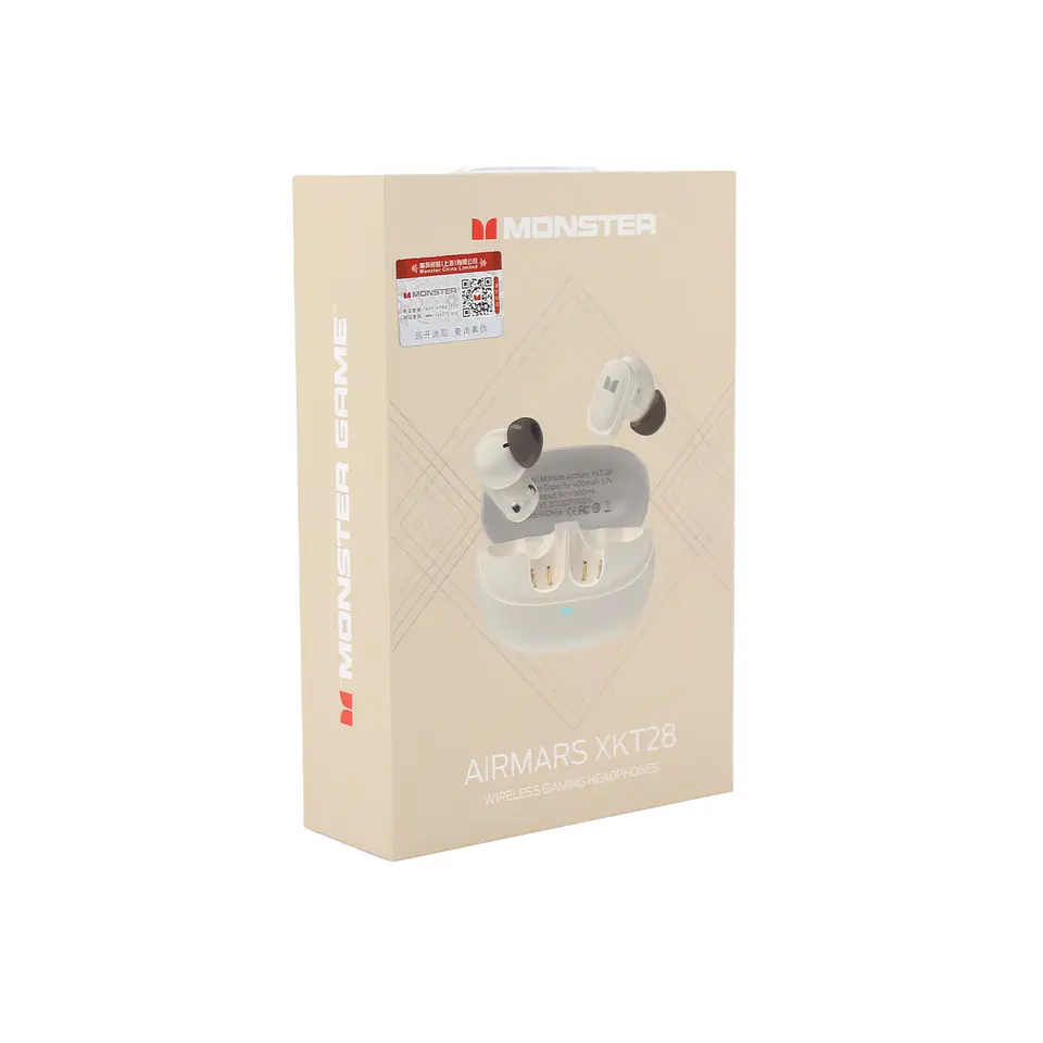 Audífono BT V5.4, cable tipo C, BEIGE. MONSTER 09-XKT28/BE 2