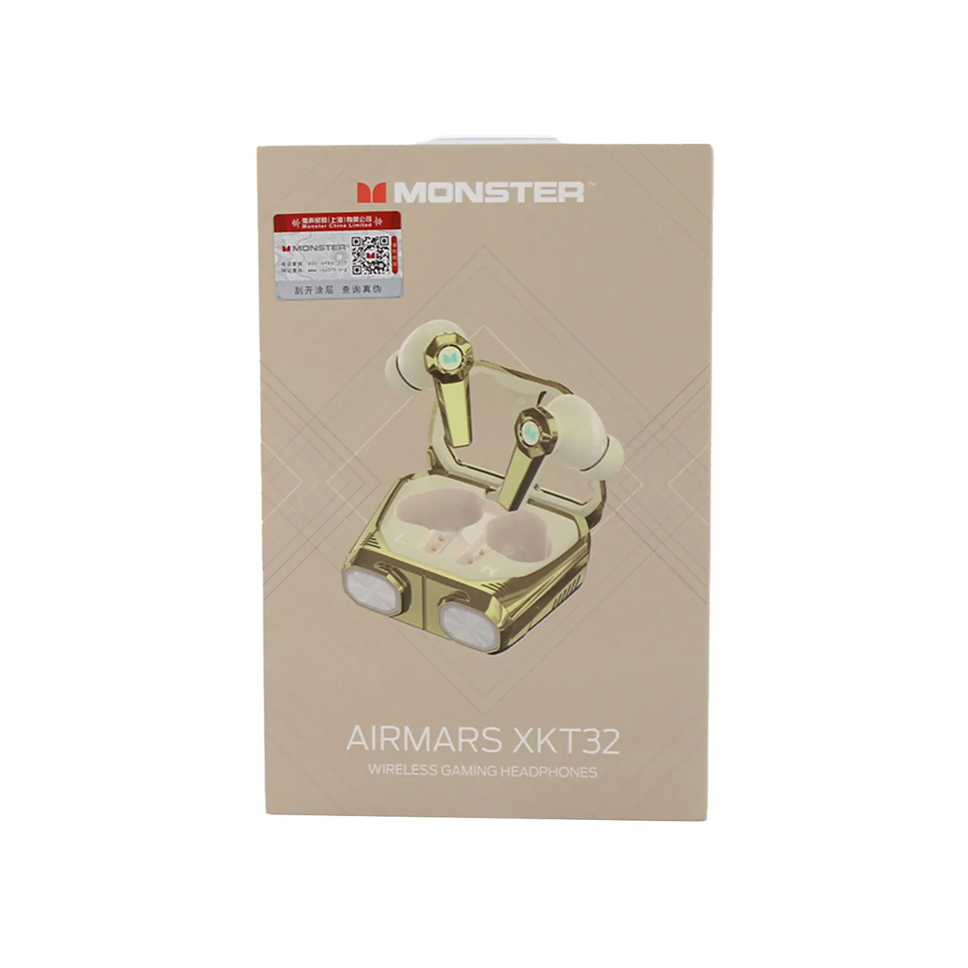 Audífono Bt V5.4 Uso Continuo 4Hrs MONSTER 09-XKT32/GLD 1