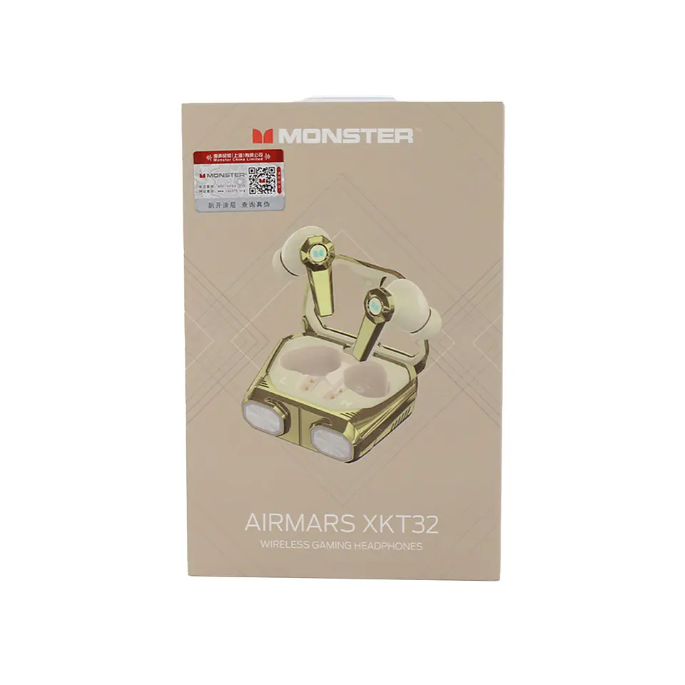 Audífono Bt V5.4 Uso Continuo 4Hrs MONSTER 09-XKT32/GLD 1