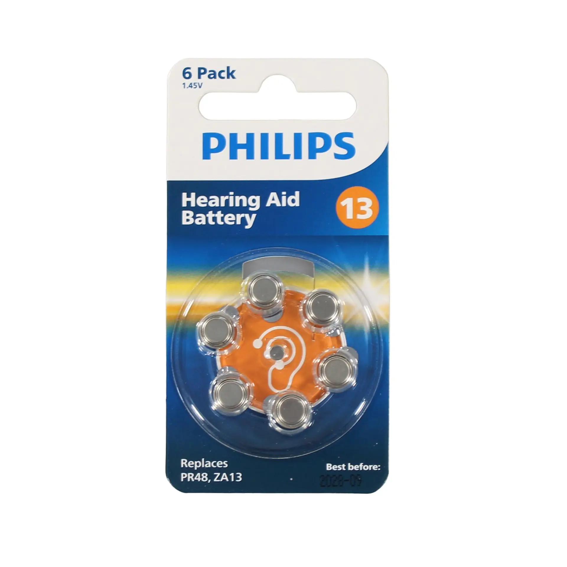Pilas para audífonos blíster A13 Philips 09-ZA13B6A/97 1