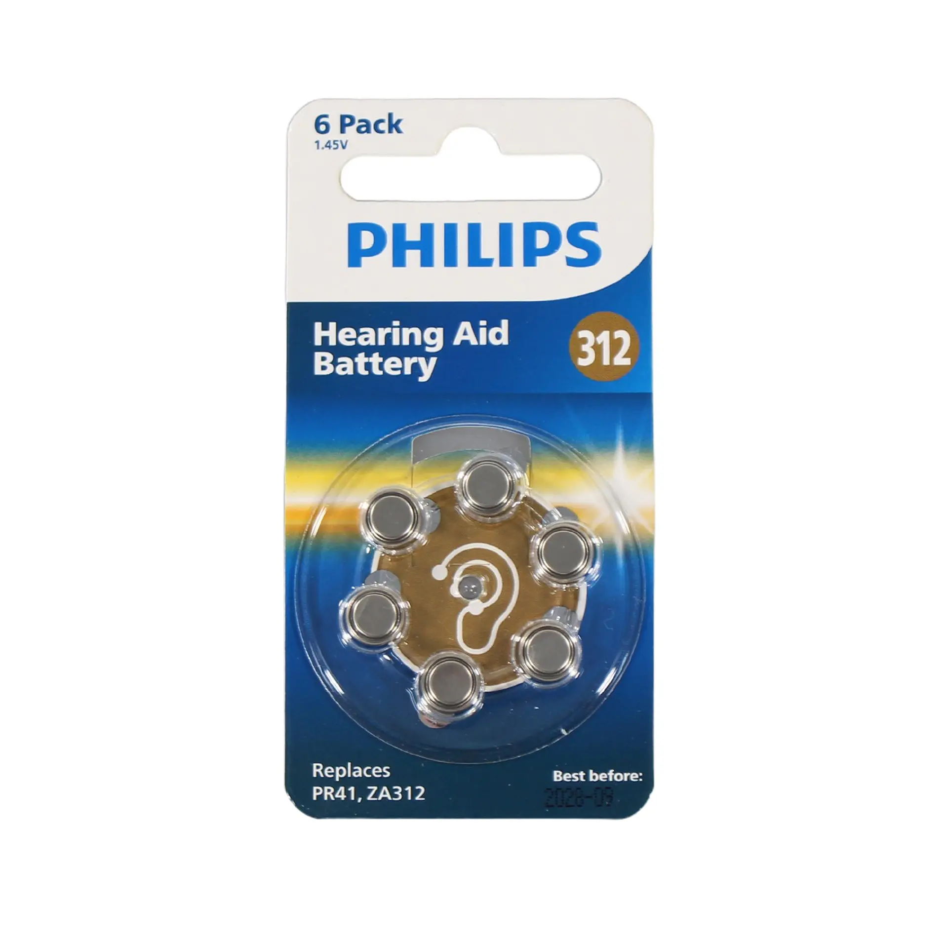 Pilas para audífonos blíster A312 Philips 09-ZA312B6A/97 1
