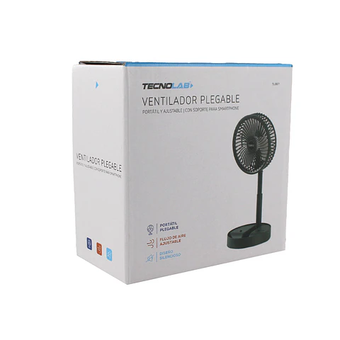 Ventilador portátil ajustable silencioso TecnoLab 03-TL667G