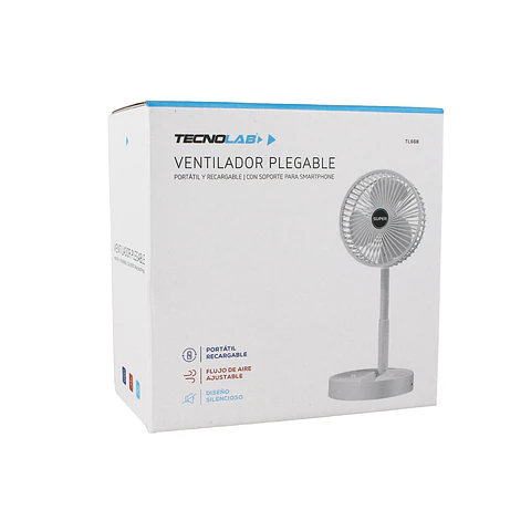 Ventilador mini con pedestal 5V, 5W TecnoLab 03-TL668W