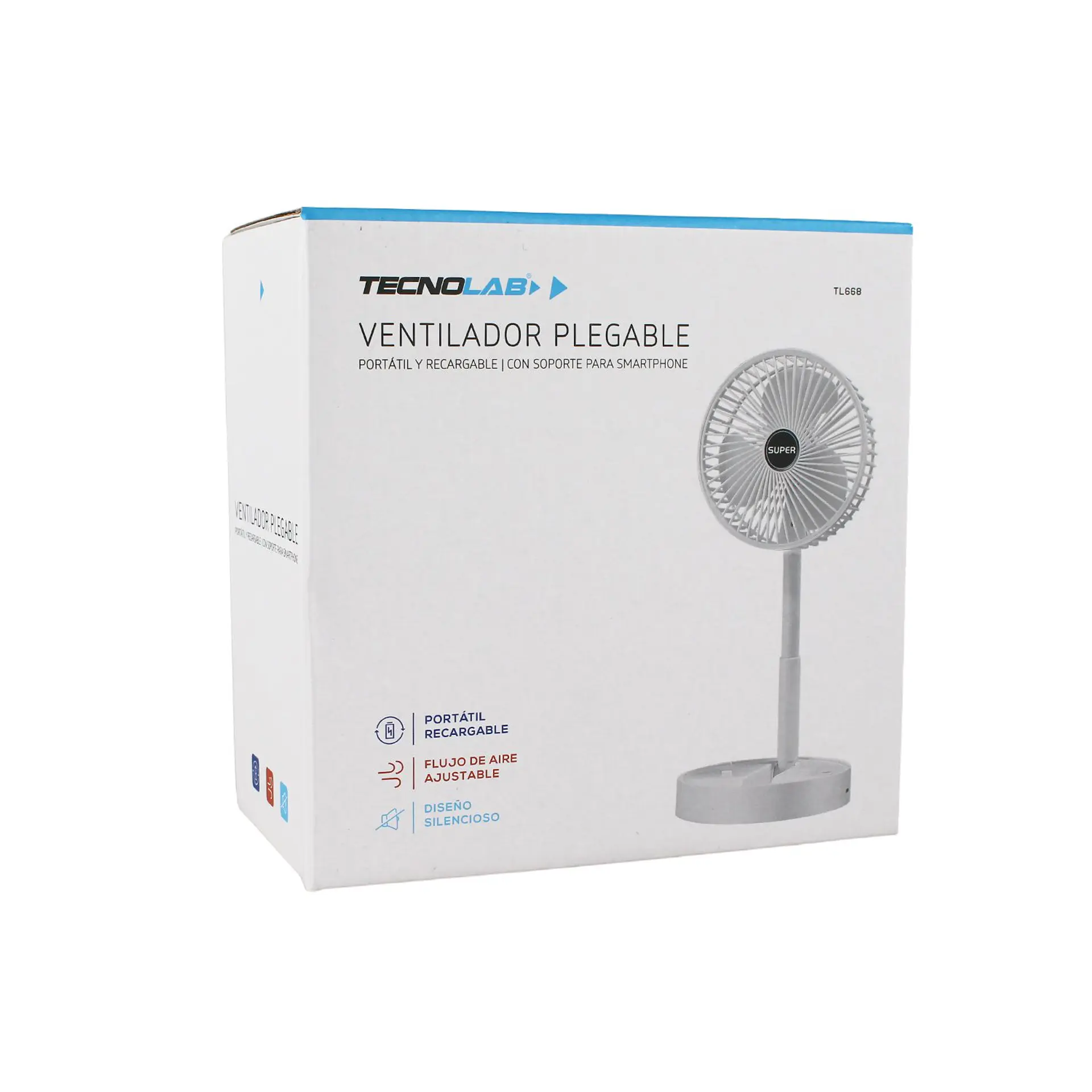 Ventilador mini con pedestal 5V, 5W TecnoLab 03-TL668W 1