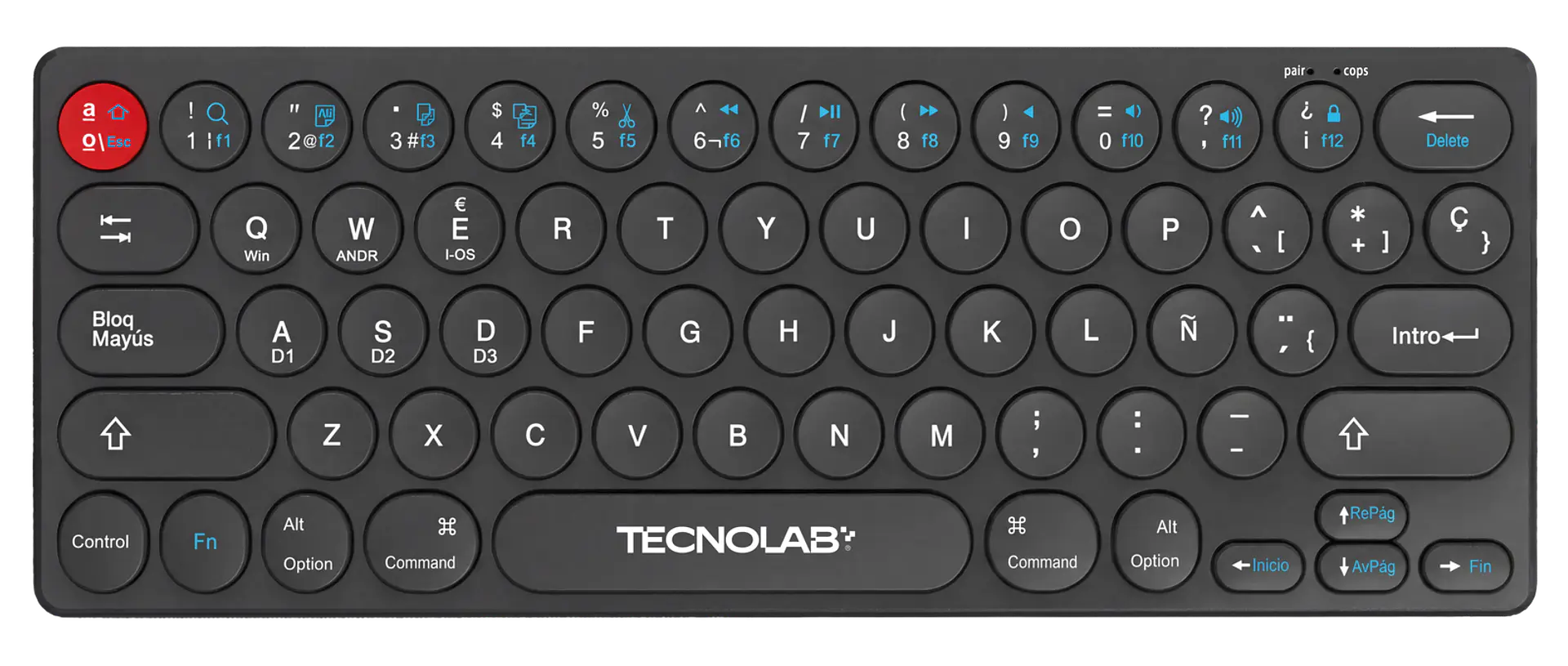 Teclado Inalámbrico Ultra Delgado Portátil TecnoLab TL887 2