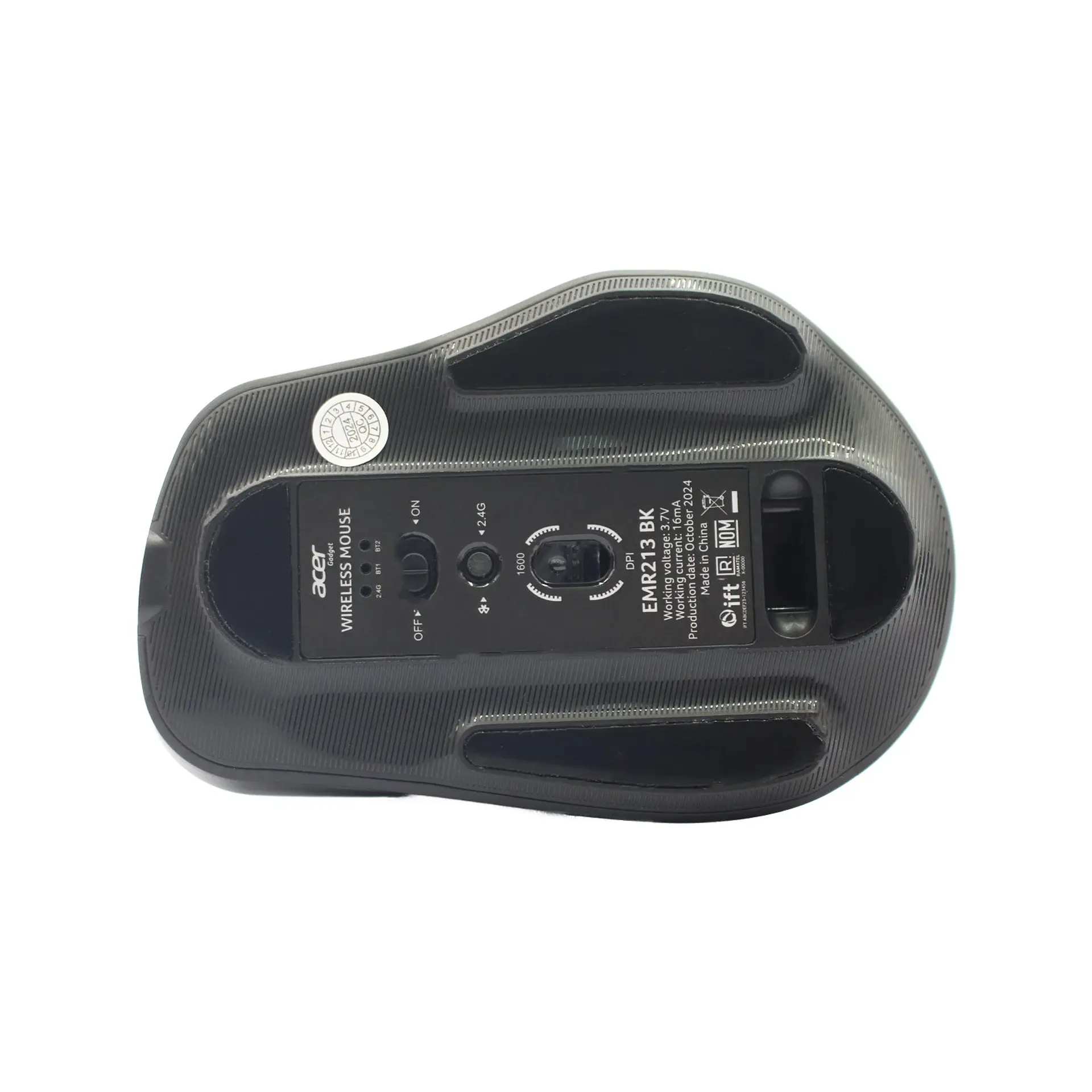 Mouse 2.4G + Bt 1600 DPI 3 negro Carga Tipo C ACER 09-EMR213 3