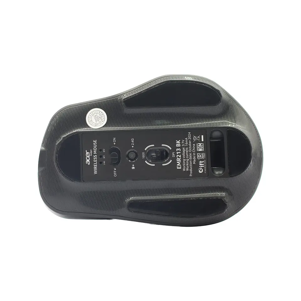 Mouse 2.4G + Bt 1600 DPI 3 negro Carga Tipo C ACER 09-EMR213 3
