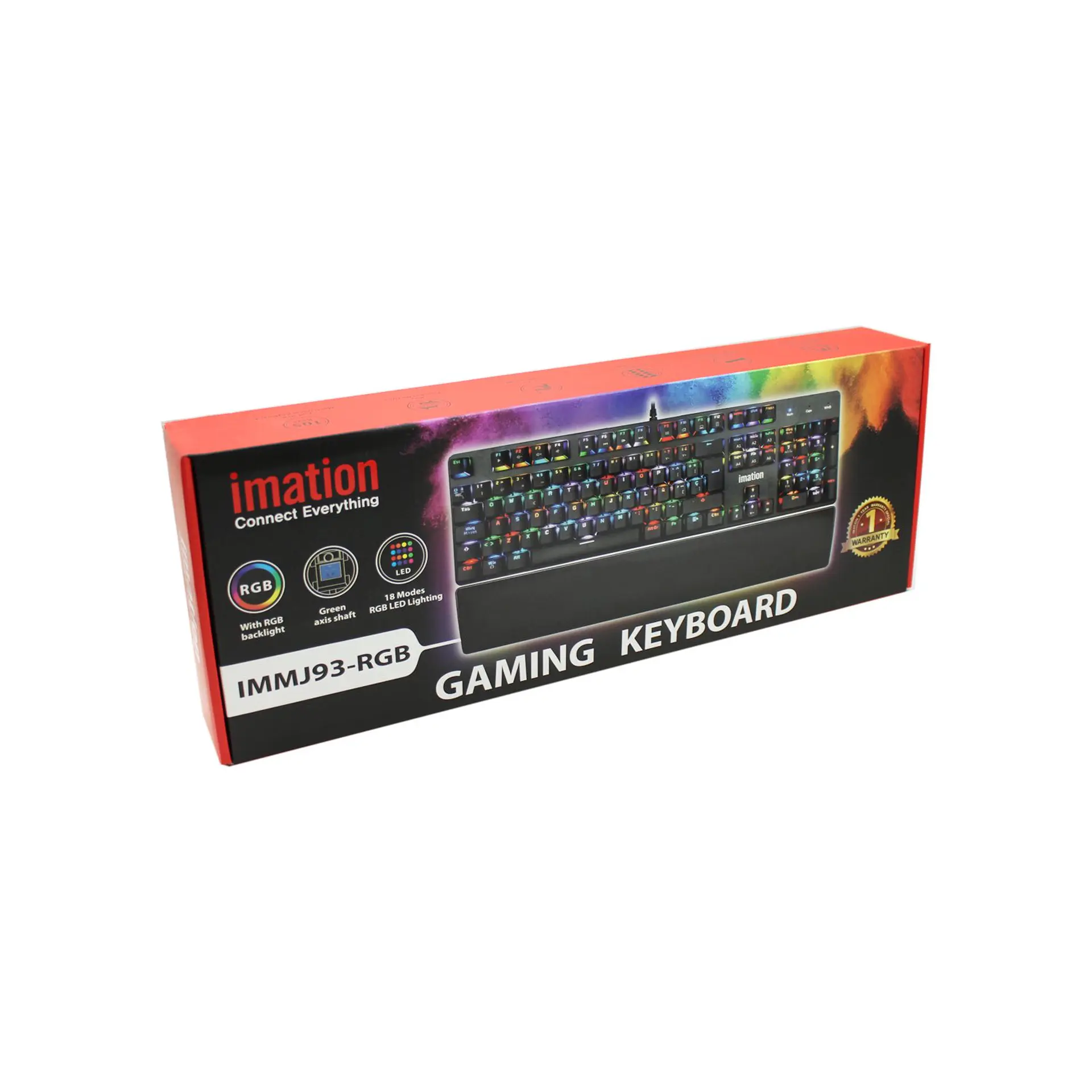 Teclado RGB cable 1.7mts con apoya IMATION 09-IMMJ93-RGB 1